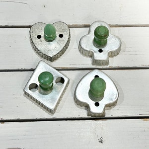 Vintage aluminum cookie cutters/ Mirror cookie cutters/ Farmhouse, primitive, country kitchen decor