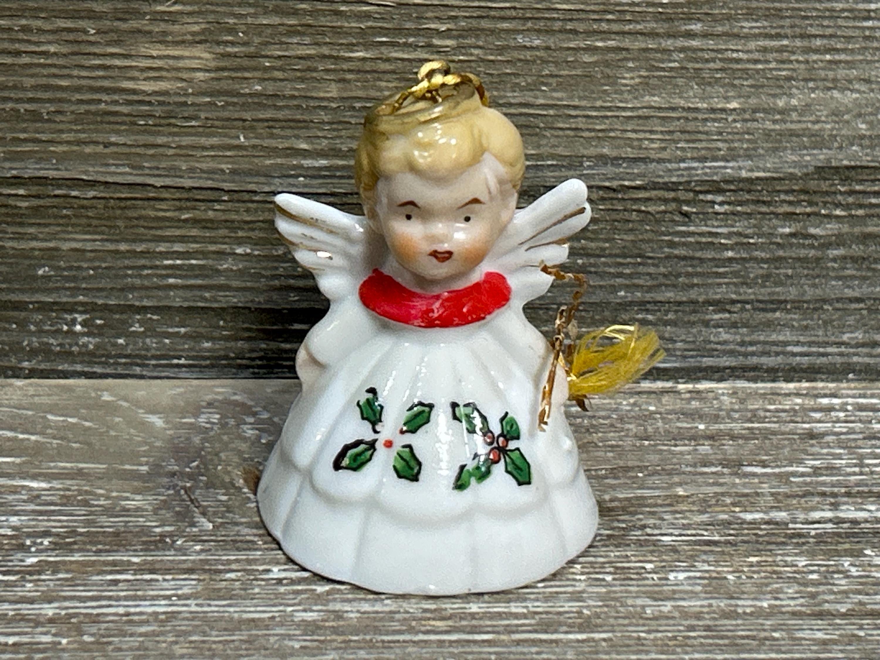 Vintage Christmas Angel China Bells Made in Japan - Etsy