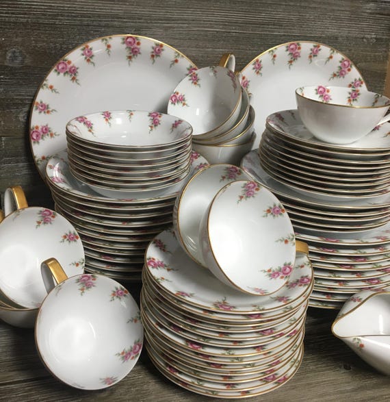 Gorgeous 80+ Pieces Vintage Rosalie Noritake/ Floral Noritake
