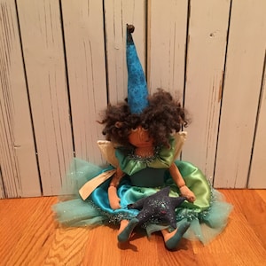 Vintage fairy doll/ Art doll/ Shabby rag doll/ Display doll prop/ Handmade doll/Hand stitched doll/Collectible doll/Children&#39;s toy/Soft doll