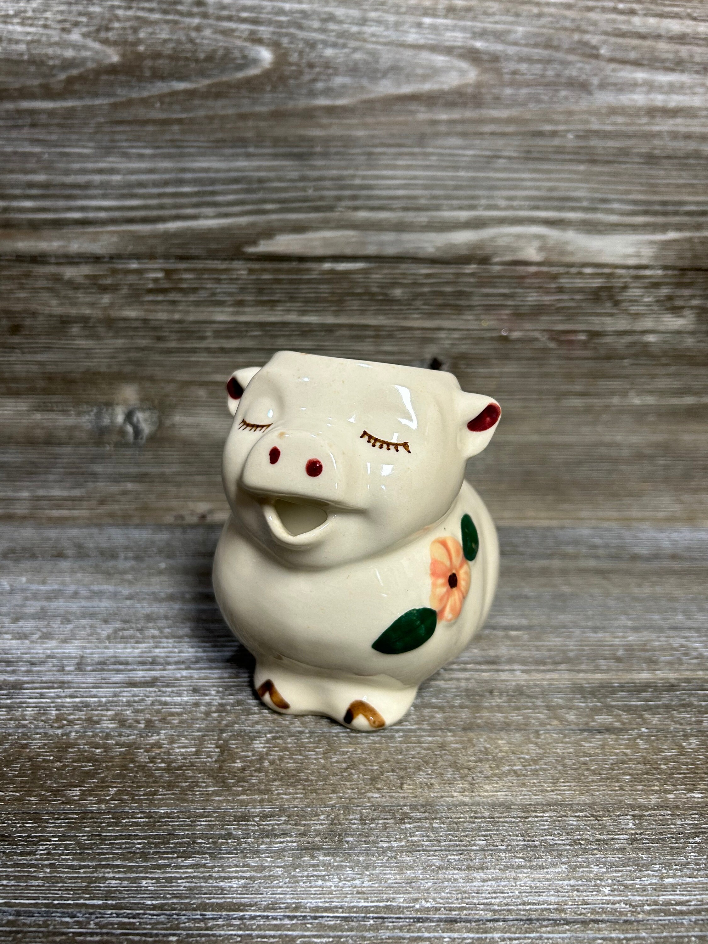 Vintage Shawnee Pottery Pig Pitcher/vintage Ceramic Pig Pitcher