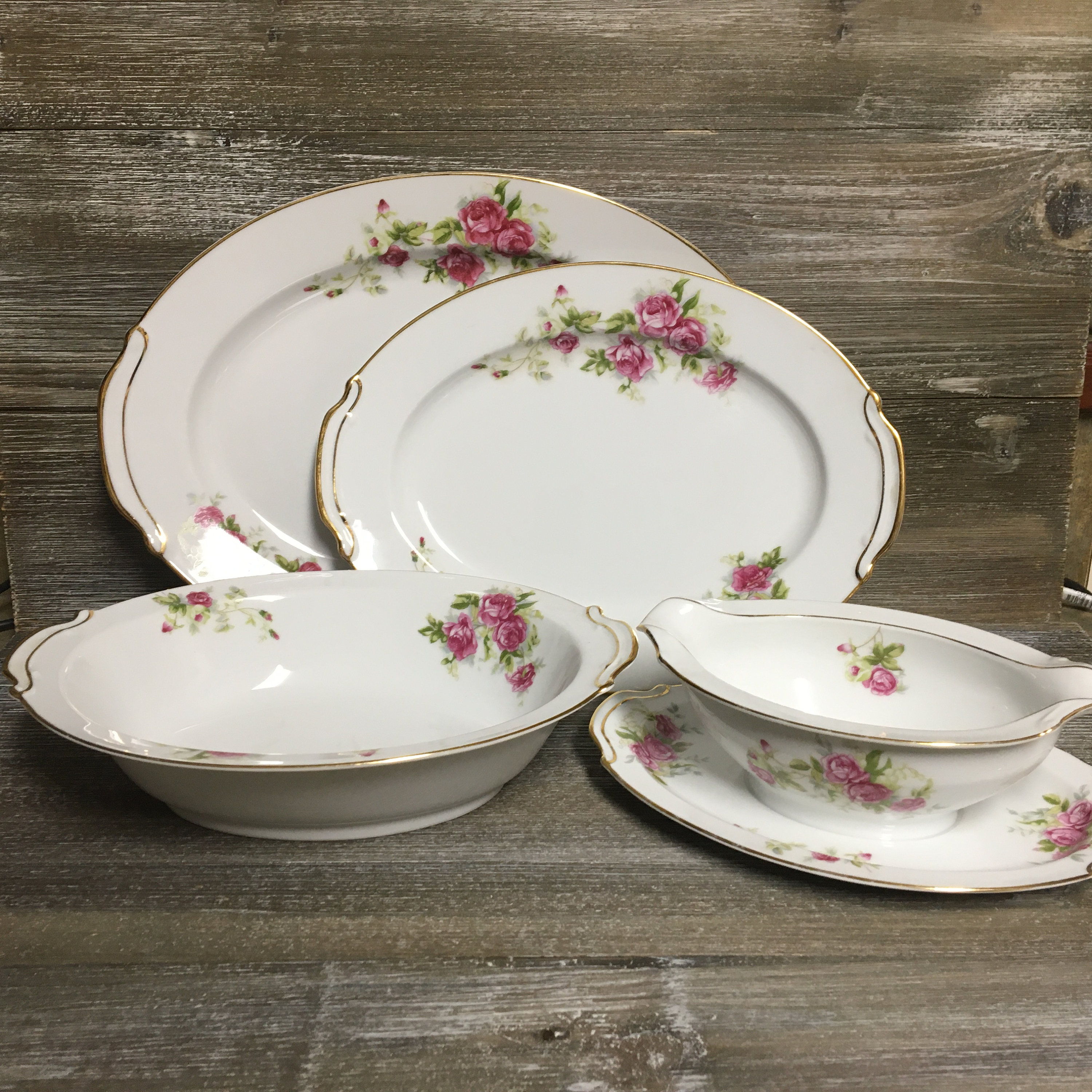 RC Made in Japan Vintage Floral Rose China Made by Noritake/ 53 Pc
