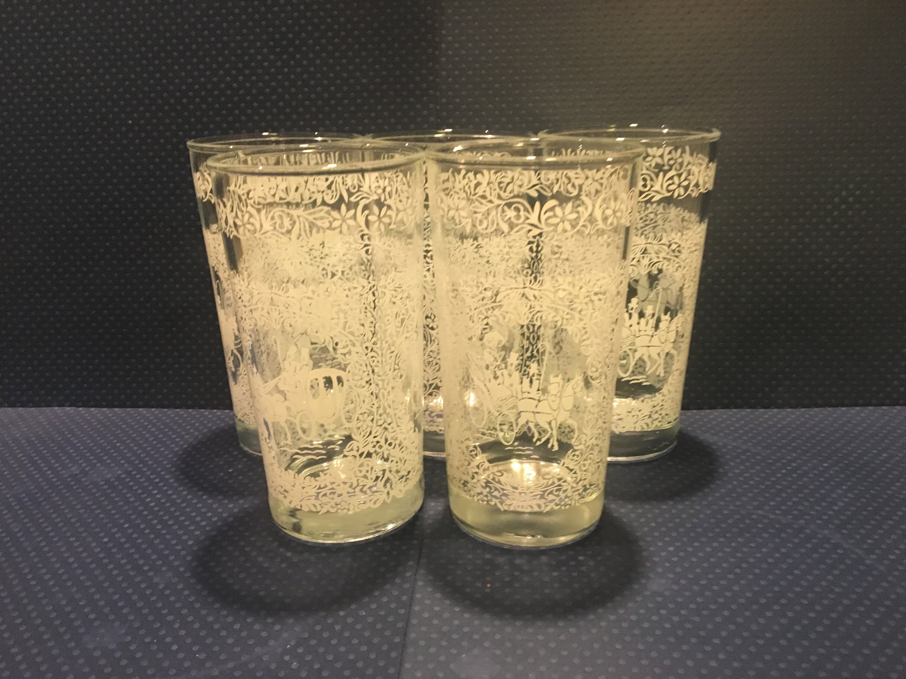 Vintage set of 5 iced tea glasses byHazel Atlas Monticello Etsy