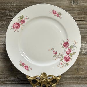 Eschenbach Dinner Plate with Pink Roses /Made in Bavaria/ Set 4
