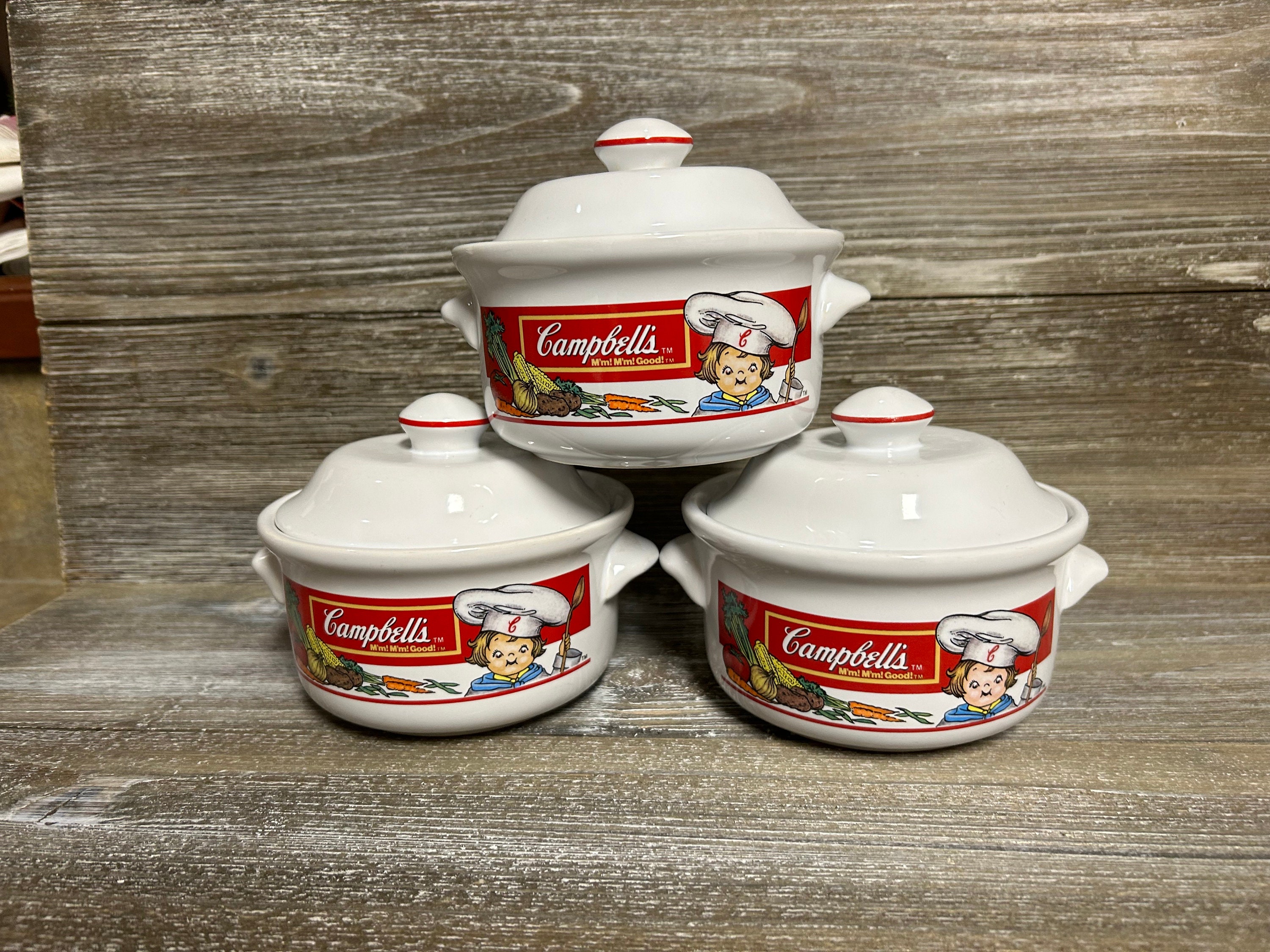 Vintage Campbell Kids Ceramic Soup Bowls - Etsy