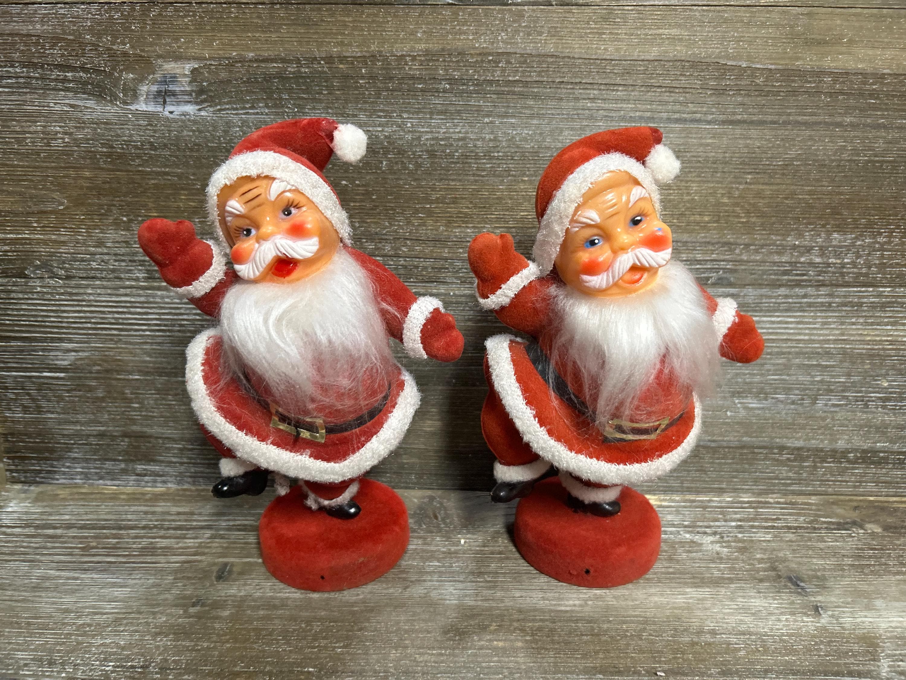 Flocked Dancing Santa Japan - Etsy