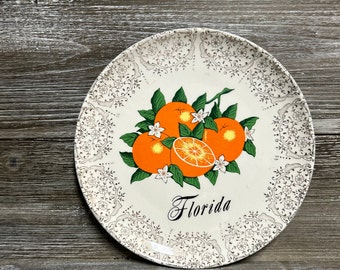 Vintage Florida travel plate/ Wall decor