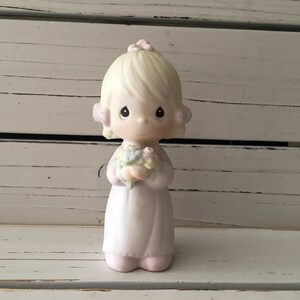 Vintage Precious Moments/ Collectible figurine/ Vintage Knick knack/ Enesco Bridesmaid circa 1980/Bridesmaid gift/Gift for her/Bridal shower