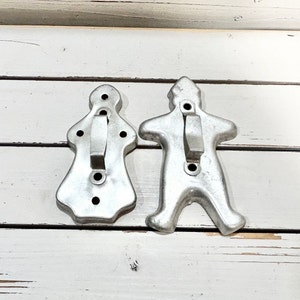 Vintage aluminum cookie cutters/ Mirror cookie cutters/ Farmhouse, primitive, country kitchen decor