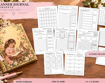 Little Golden Book Journal Insert Pages | Printable PDF  | Instant Download | DIY Junk Journal | Prayer Journal | Memory Book Inserts