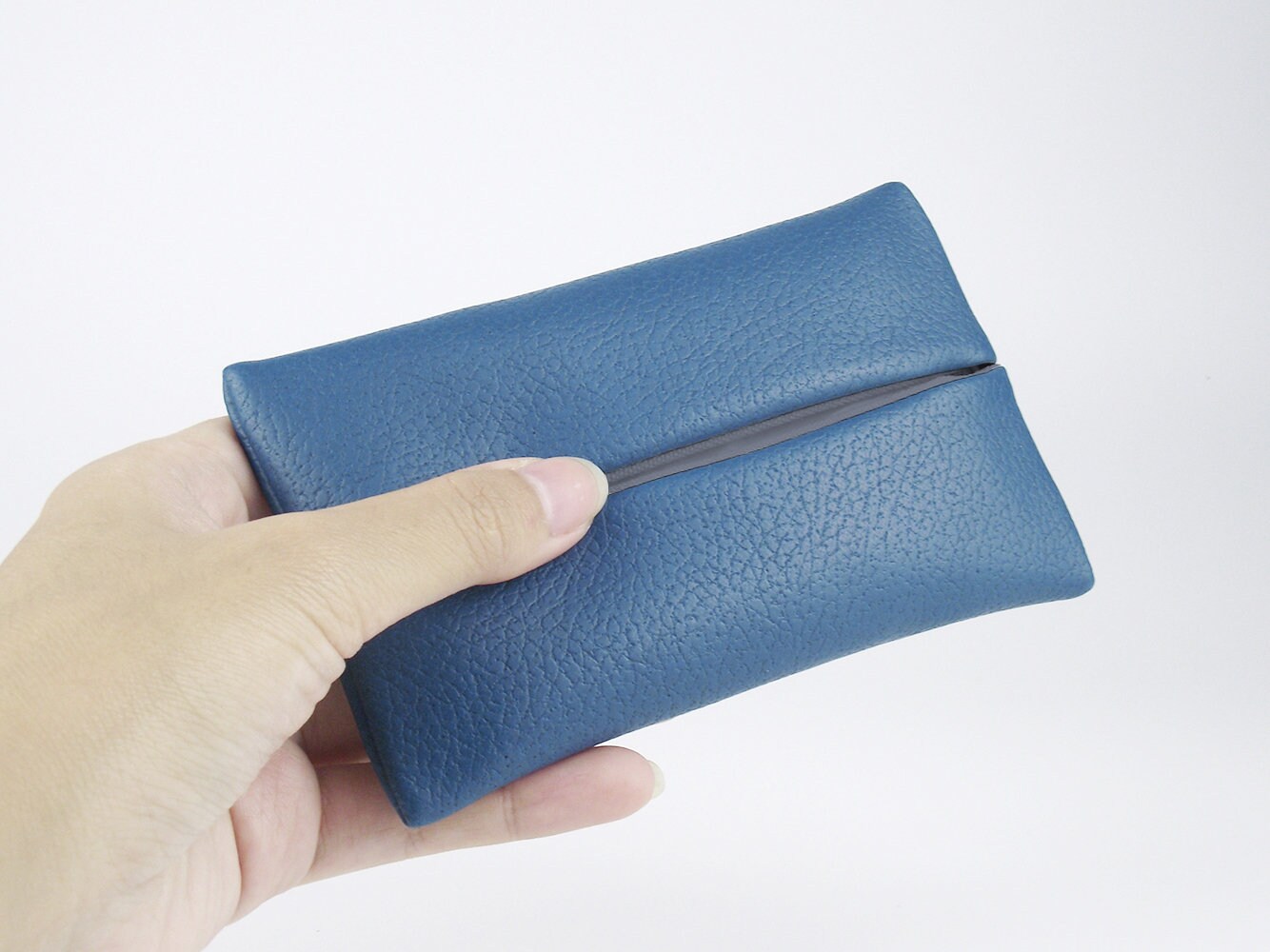 Soft PU Leather Pocket Tissue Holder for Purse, Travel Go Pack Tissue