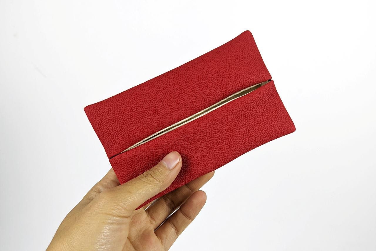 Pocket Tissue Holder for Purse, PU Leather Travel Tissue Cover