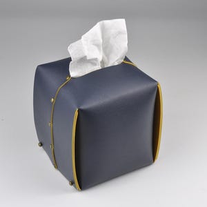 Vierkante tissuedoos hoes voor kubus kartonnen doos/wc-rolpapier, waterdichte pu-leer tissues houder voor badkamer