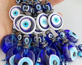 MHT evil eye k22 タンザナイト　チャーム Evil Eye Keychain, Blue Glass Evil Eye, Turkish Nazar Boncuk