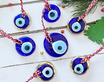 Greek Evil Eye Bead, Christmas Decor Ideas, Wedding Gift, Gold Evil Eye, Blue Evil Eye, Tree Ornament