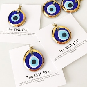 Personalized Gold Evil Eye Beads, Unique Greek Wedding Favor for Guests, Custom Evil Eye Wedding Favors, Memorable Gift for Guests