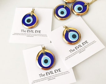 100 Gold evil eye bead, personalized wedding favor, evil eye wedding favor, greek wedding favor, wedding favors for guests, turkish evil eye