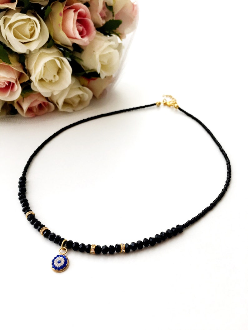 Evil eye necklace miyuki necklace seed beads necklace evil | Etsy