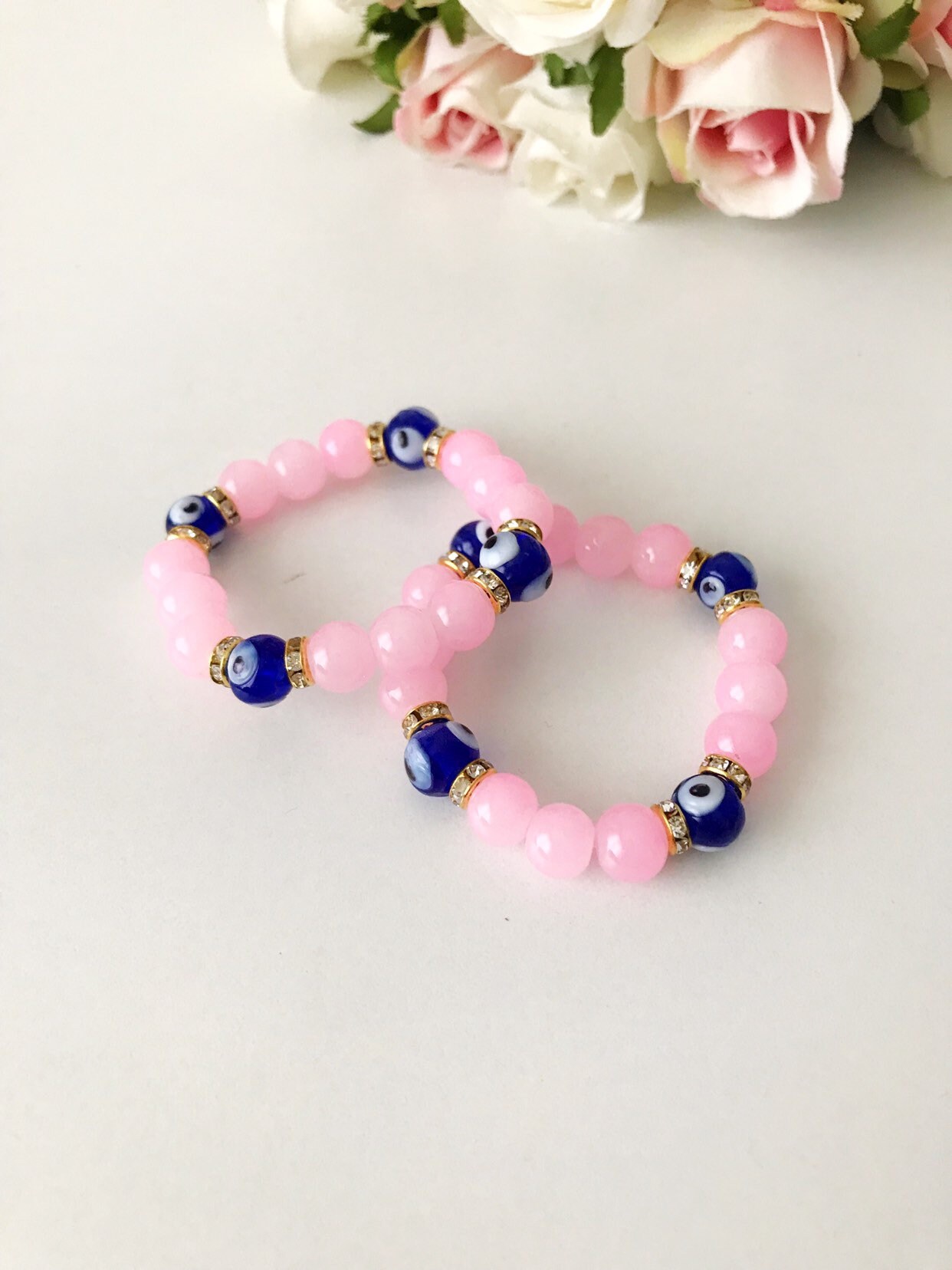 Baby Evil Eye Bracelet Evil Eye Bracelet Glass Eye Bead Etsy