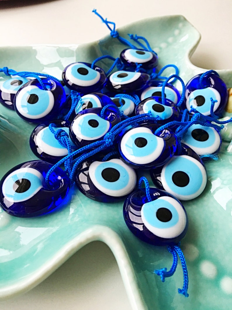 50 pcs Unique wedding favor Turkish evil eye bead 3.5cm nazar boncuk evil eye charm wedding favor gift, engagement favor, bulk gift image 3