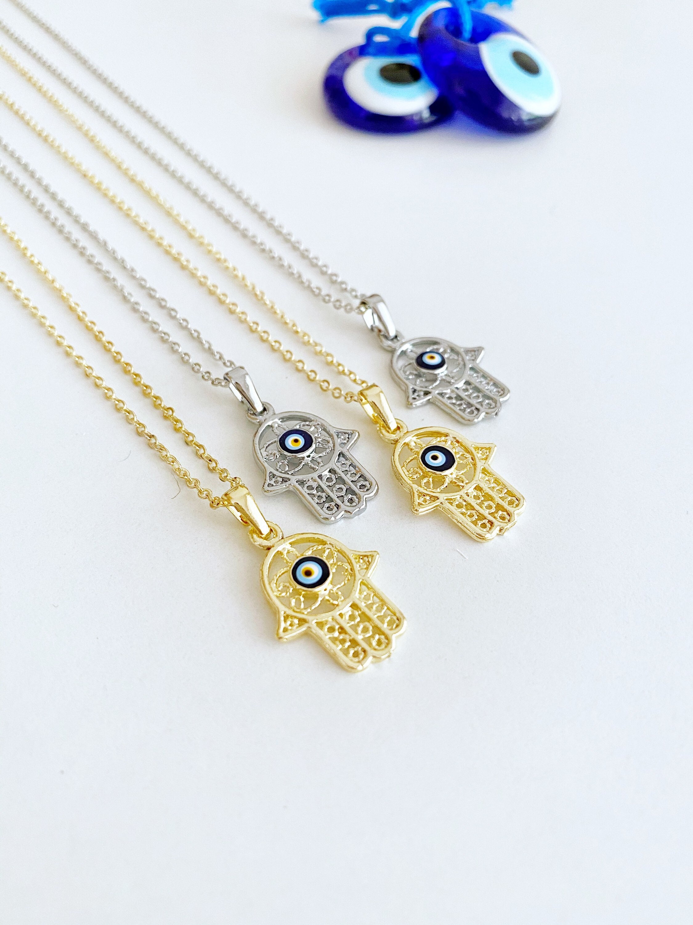 Hamsa evil eye necklace discount