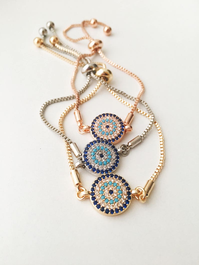 Evil eye bracelet zirconia bracelet evil eye tennis Etsy