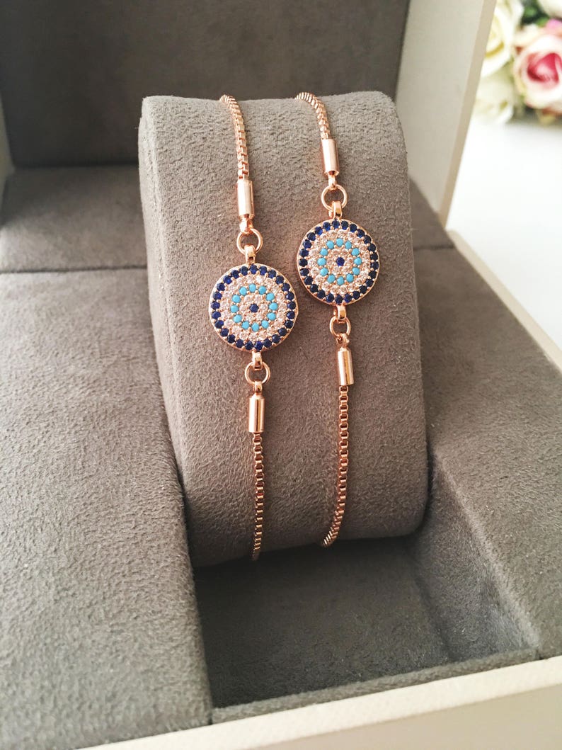 Evil eye bracelet zirconia bracelet evil eye tennis Etsy
