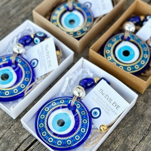 Greek Evil Eye Wall Hanging, Christmas Home Decor, Housewarming Gift, Christmas Ornament, Evil Eye Home Decor, House Protection image 4