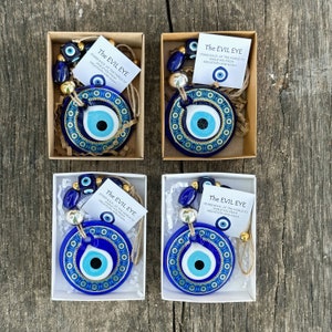 Greek Evil Eye Wall Hanging, Christmas Home Decor, Housewarming Gift, Christmas Ornament, Evil Eye Home Decor, House Protection image 7