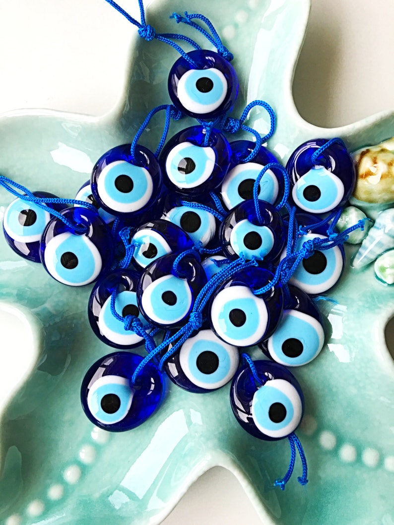 100 Pcs Blue Evil Eye Beads Evil Eye Meaning Evil Eye Etsy