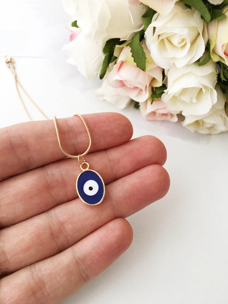 clover charm necklace eye evil eye jewelry blue evil eye evil eye charm necklace Evil eye necklace gold chain necklace evil eye beads