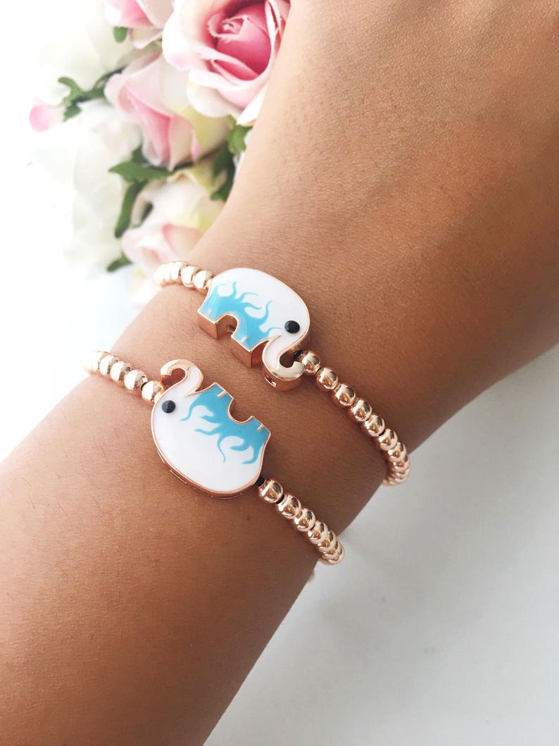 Elephant Bracelet Elephant Charm Bracelet Evil Eye Bracelet Etsy