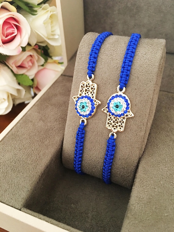 Hamsa hand on sale evil eye bracelet