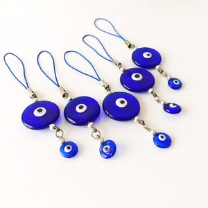 Car rear view mirror charm, glass evil eye bead, evil eye charm, blue evil eye, turkish evil eye beads, glass evil eye, mirror decor