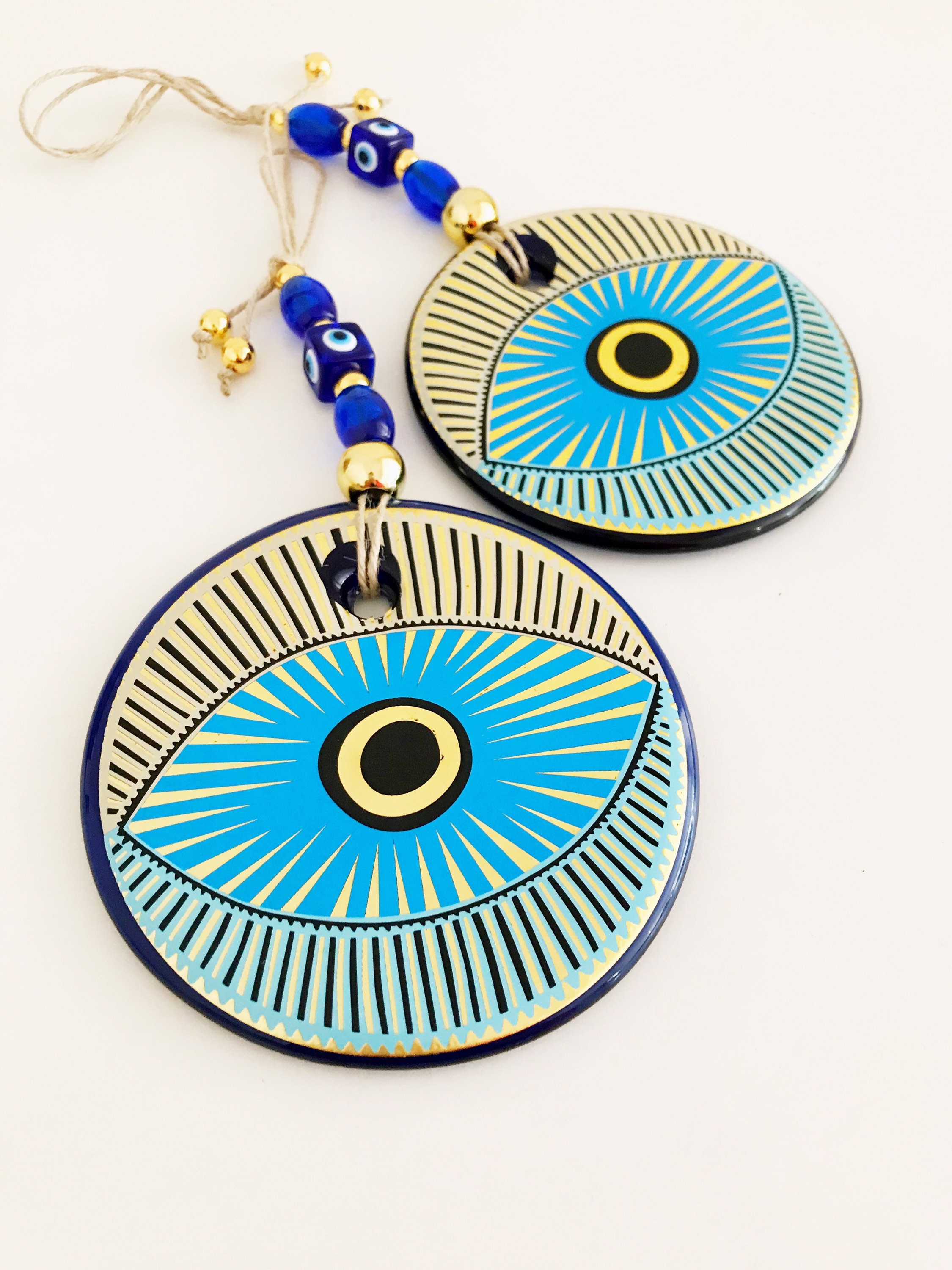 Evil Eye Wall Hanging Glass Evil Eye Home Decor Modern Etsy