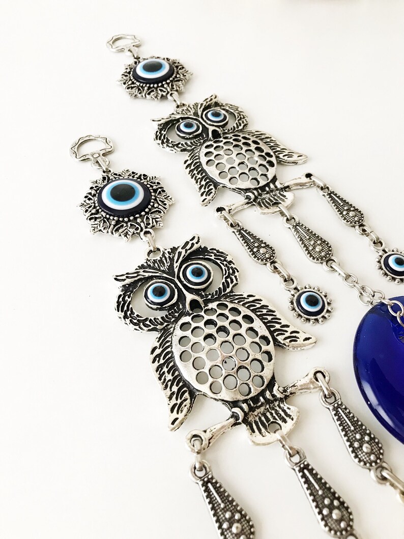 Owl Wall Decor Evil Eye Wall Hanging Owl Wall Decal Owl Etsy