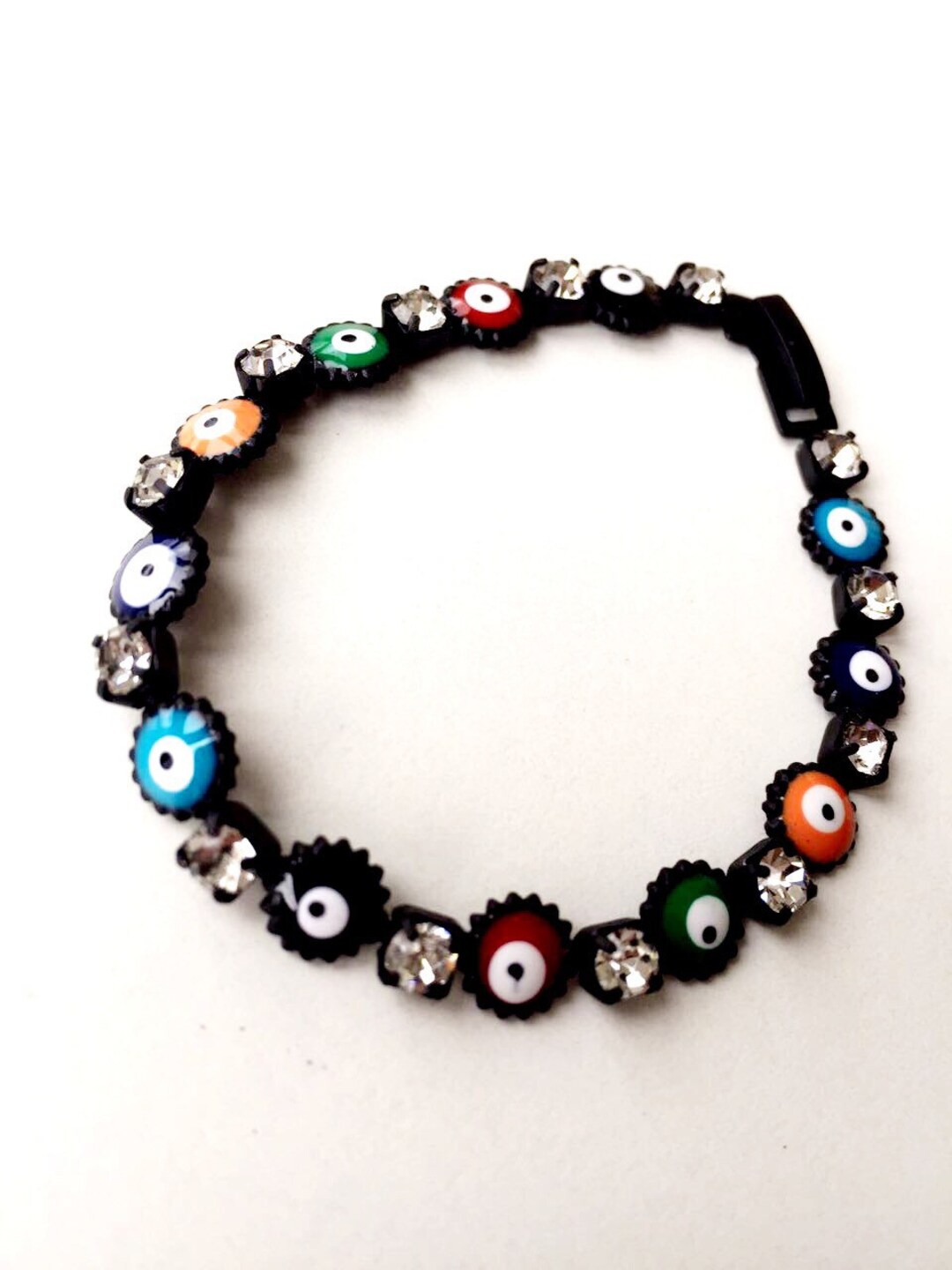 Evil Eye Beaded Bracelet Gold Plated Evil Eye Bracelet Etsy