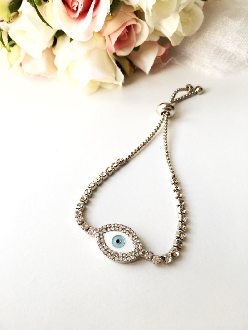 Evil Eye Tennis Bracelet stainless Steel Bracelet Zirconia Etsy