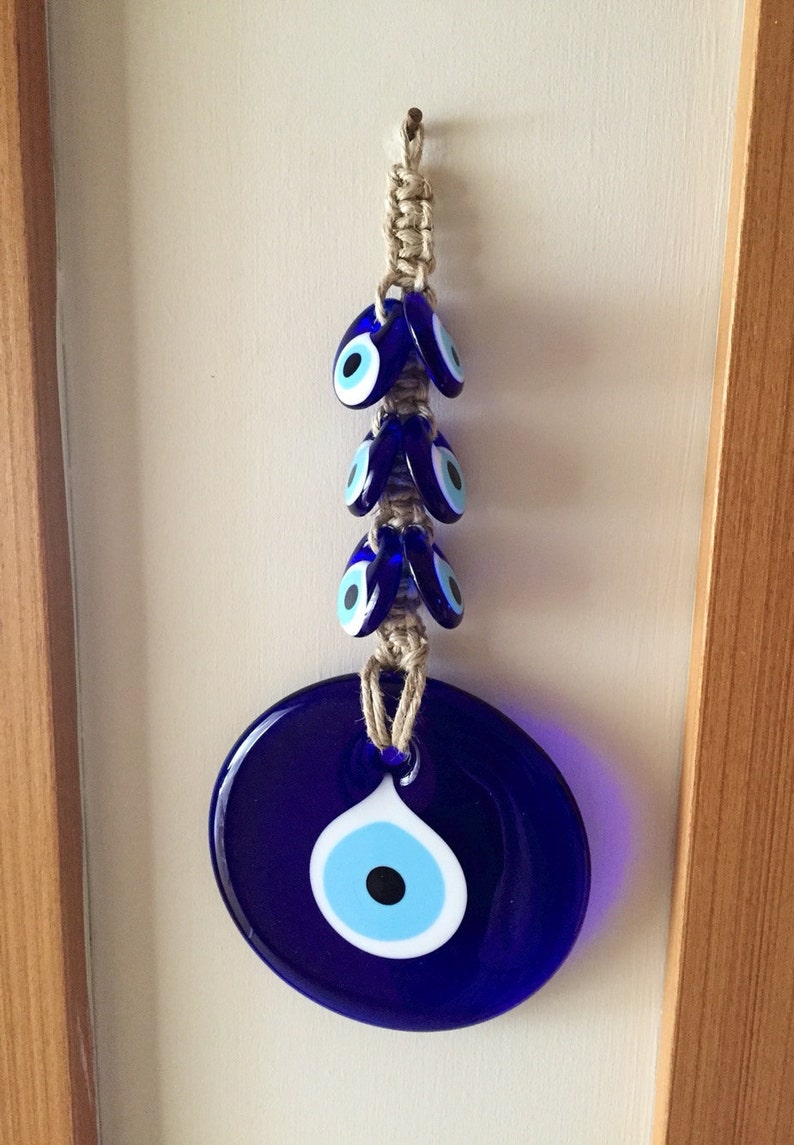 SALE large evil eye wall hanging Evil eye wall hanging nazar boncuk evil eye wall decor nazar bead large evil eye macrame wall han image 2