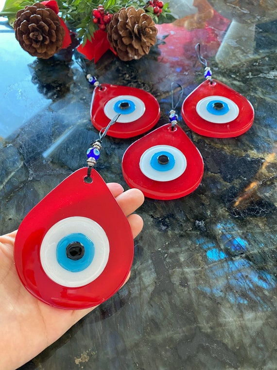 Evil Eye Beads, Pale Pink Evil Eye Beads, 6mm to 10mm Round Beads, DIY