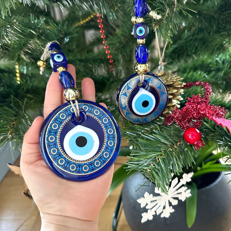 Elegant Evil Eye Wall Hanging Greek Evil Eye Home Decor Etsy
