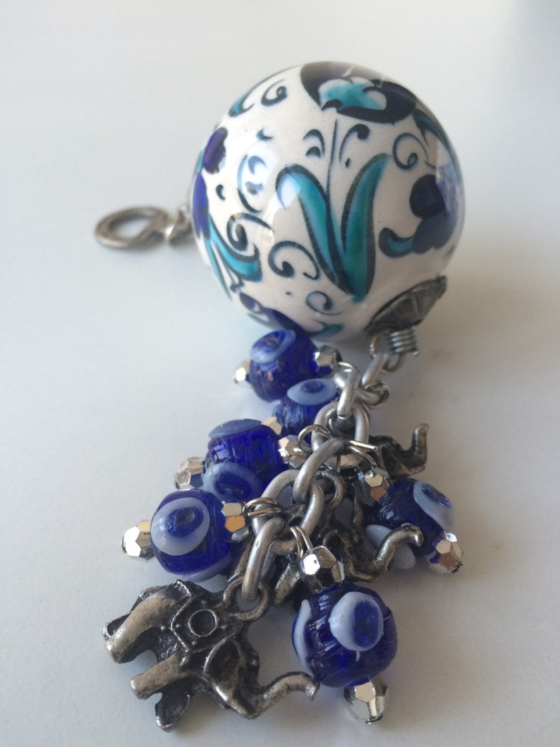 Ceramic wall decal garden décor evil eye wall hanging Etsy