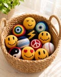 Handmade Crochet Hacky Sack Footbag, 6cm Cotton Juggling Ball, Fidget Toy, Outdoor Game