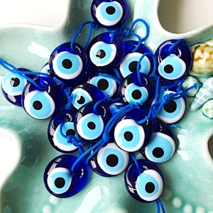 50 pcs Unique wedding favor Turkish evil eye bead 3.5cm nazar boncuk evil eye charm wedding favor gift, engagement favor, bulk gift image 1