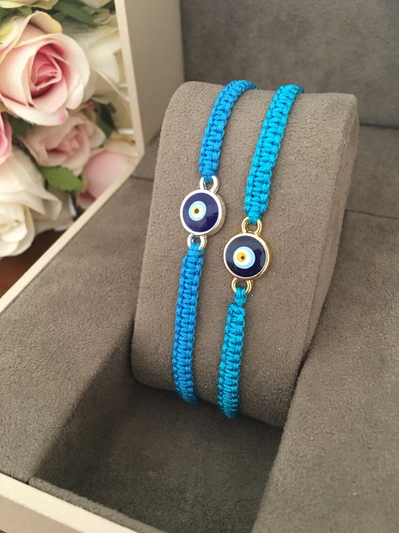 Blue Eye Flower Pink Bracelet