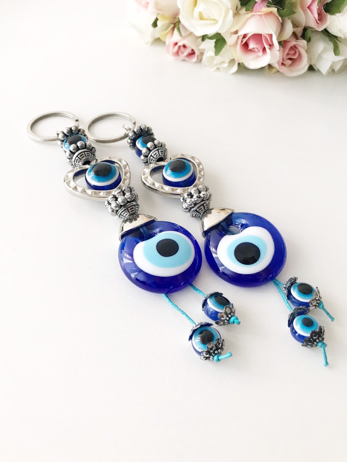 Evil Eye Key Chain Evil Eye Keychain Evil Eye Key Ring Evil Etsy