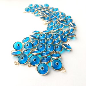 Evil eye charm, bulk set 100 pcs, evil eye beads, turquoise evil eye charms, wholesale evil eye, evil eye necklace charm, jewelry diy image 7