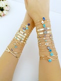 Evil Eye Cuff Bracelet, Gold Evil Eye Jewelry, Christmas Gifts for Women, Bangle Bracelet, Greek Evil Eye Bracelet, Evil Eye Cuff, Blue Eye