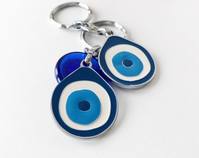 Evil Eye Keychain Lucky Evil Eye Keychain Evil Eye Key Ring Etsy