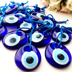 100 pcs blue evil eye charm beads 4.5cm evil eye charm glass evil eye beads turkish evil eye nazar boncuk maldeojo beads nazar b image 3